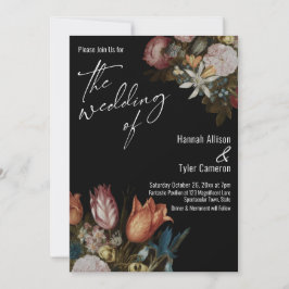 Bosschaert's "Flowers in a Glass" Bröllop Inbjudningar