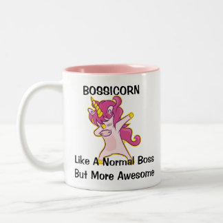 Bossicorn Like A Normal Boss But More Awesome Två-Tonad Mugg