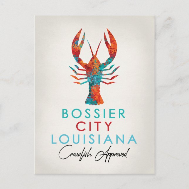 Bossier City Louisiana Kräftor Bright Vykort (Framsida)