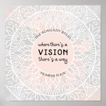 BossLady Regler 4 Rosa Grått Mandala Motivational