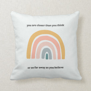 BossLady Regler Rainbow Motivational Mindset Quote Kudde