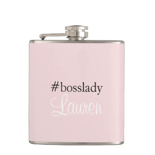 #Bosslady ROSA Kalligrafi Anpassat namn Fickplunta
