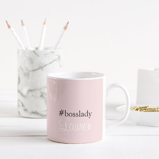#Bosslady | ROSA | Kalligrafi | Anpassat namn Kaffemugg