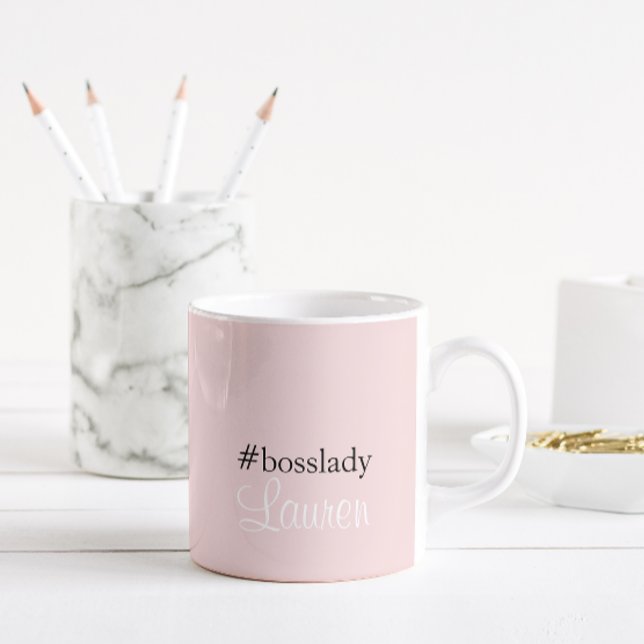 #Bosslady | ROSA | Kalligrafi | Anpassat namn Kaffemugg (Skapare uppladdad)