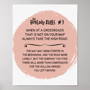 BossLady Rule 3 Ta High Road Say Poster