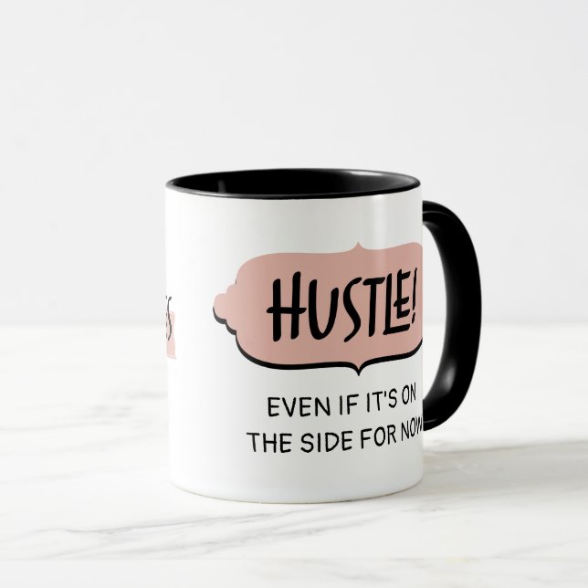 BossLady Rule 7 Side Hustle Motivational Say Mugg (Framsida höger)