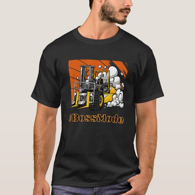 BossMode Forklift T Shirt (Framsida)