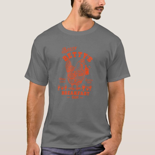Bossy Betty's Breakfast Pub: World Berömd Scotch E T Shirt (Framsida)