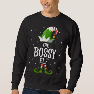 Bossy Elf-familjens matchningsgrupp jul Lång Ärmad Tröja
