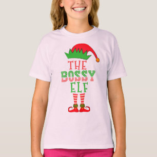 Bossy Elf-julfamiljen Matching Pajama T Shirt