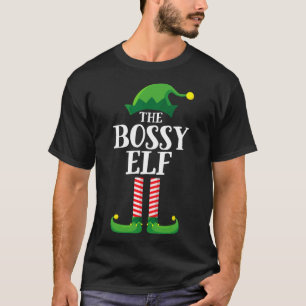 Bossy Elf Matching Family Group jul Party Py T Shirt