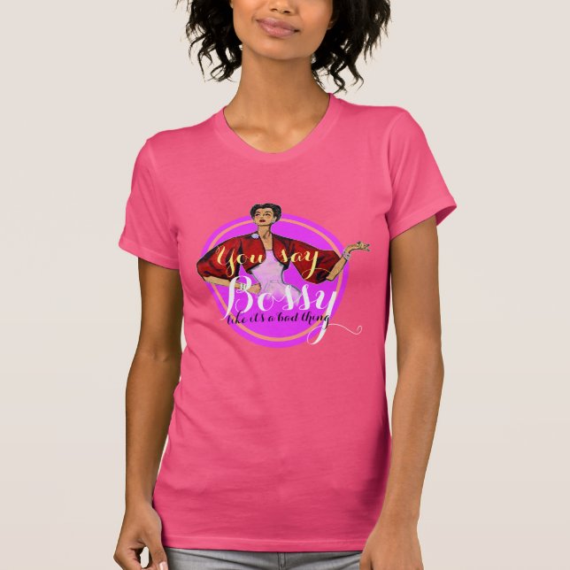 Bossy Gal Retro 2.0 T Shirt (Framsida)