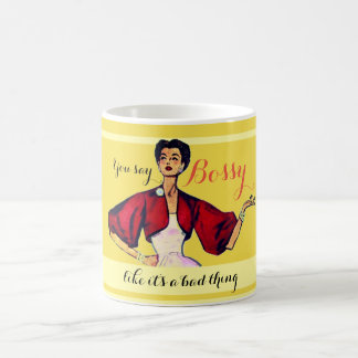 Bossy Gal Retro Gult Kaffemugg