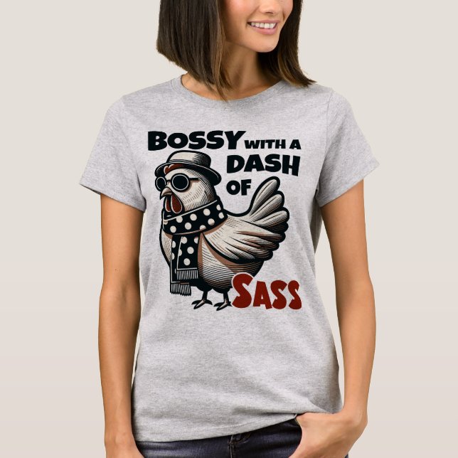 Bossy med ett slag - Coola Hen T Shirt (Framsida)