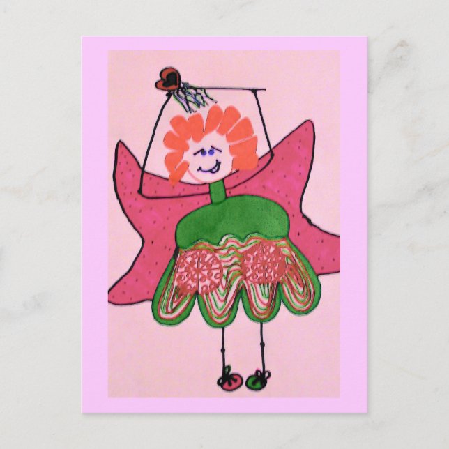 Bossy Saucy Fairy Vykort (Framsida)