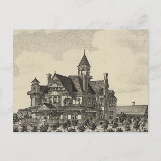 Bostad för John D Knox, Topeka, Kansas Vykort (Framsida)