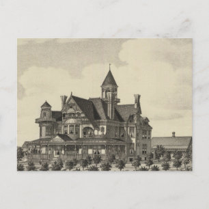 Bostad för John D Knox, Topeka, Kansas Vykort