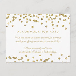 Bostad Guld Faux Glitter confetti White Vykort