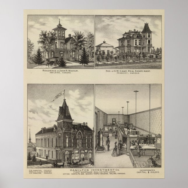 Bostäder, Abilene, Kansas Poster (Framsidan)