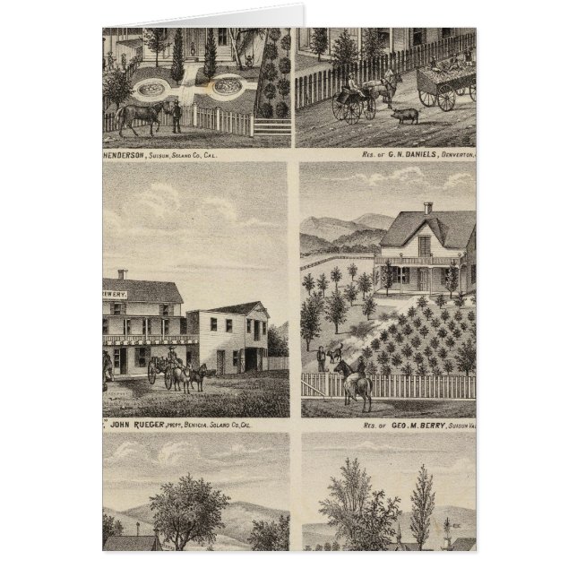 Bostäder, bryggeri, ranch hälsningskort (Framsidan)