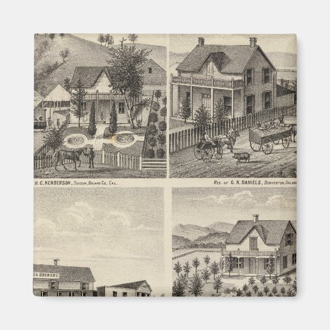 Bostäder, bryggeri, ranch magnet (Framsidan)