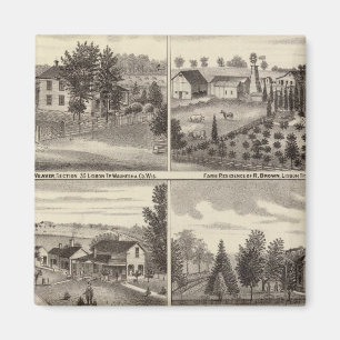 Bostäder, distrikt Waukesha & Kenosha Magnet
