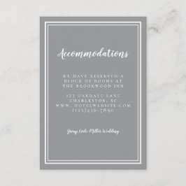 Bostäder - enkelt Grått Modern Bröllop-gäst Tilläggskort