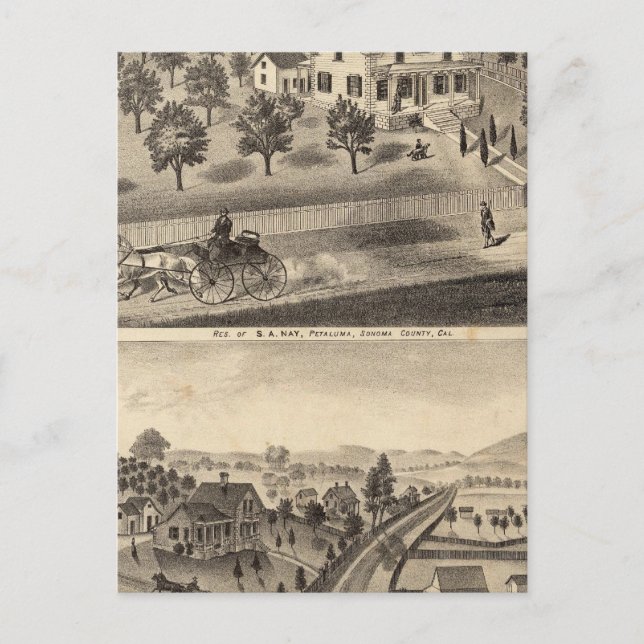 Bostäder för SA Nay och DM Winans Vykort (Framsida)