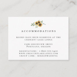 Bostäder för solros Eucalyptus Bröllop Tilläggskort