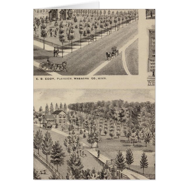 Bostäder, gård, Minnesota Hälsningskort (Framsidan)