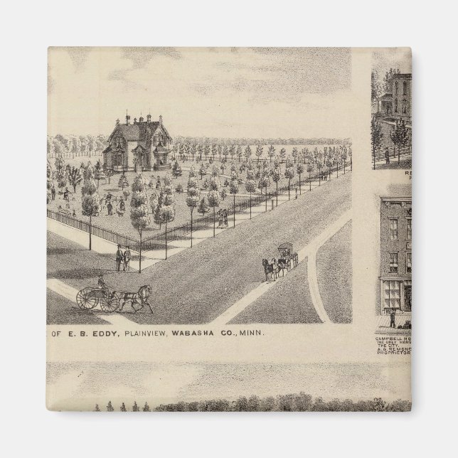 Bostäder, gård, Minnesota Magnet (Framsidan)