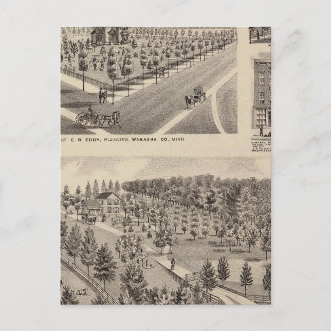 Bostäder, gård, Minnesota Vykort (Framsida)