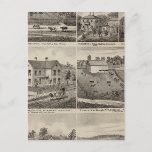 Bostäder i Amherst och Fillmore, Minnesota Vykort