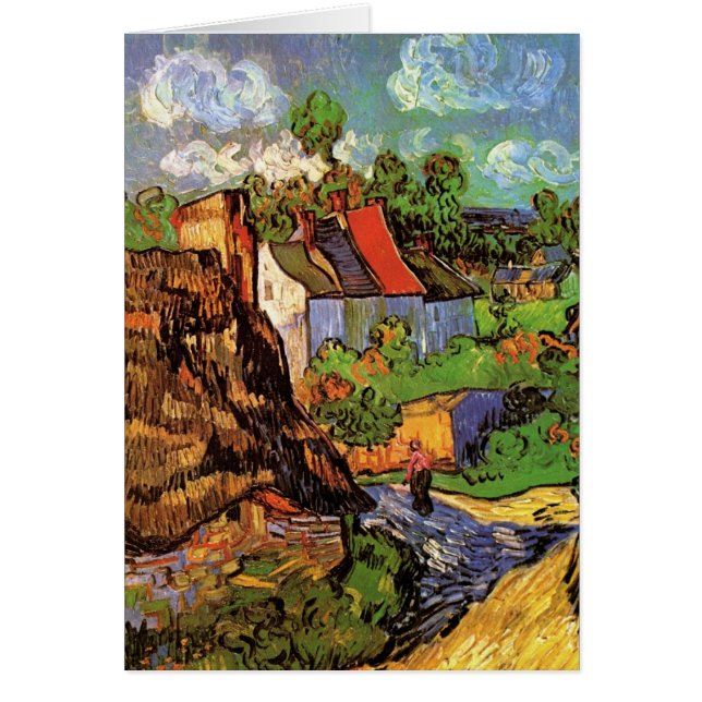 Bostäder i Auvers av Vincent van Gogh Hälsningskort (Framsidan)