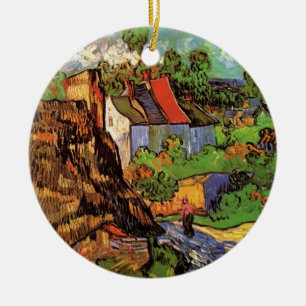 Bostäder i Auvers av Vincent van Gogh Julgransprydnad Keramik