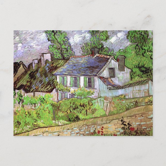Bostäder i Auvers av Vincent van Gogh Vykort (Framsida)