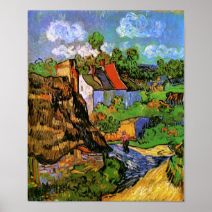 Bostäder i Auvers Van Gogh Fine Art Poster
