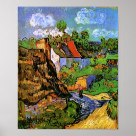 Bostäder i Auvers Van Gogh Fine Art Poster