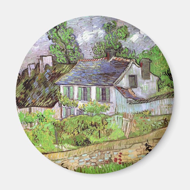 Bostäder i Auvers, Vincent van Gogh. Magnet (Framsidan)