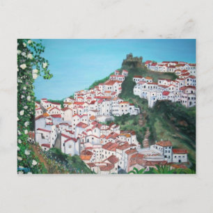 Bostäder i byn Casares, Malaga Postcard Vykort