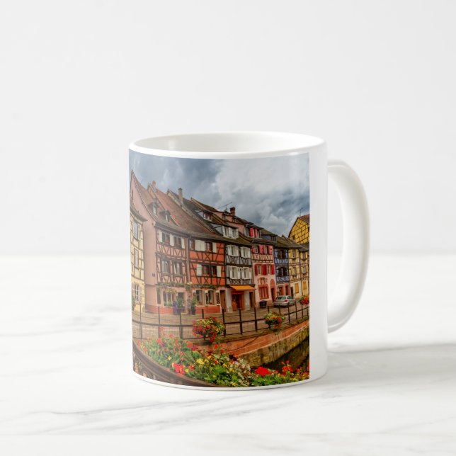 Bostäder i Colmar, Alsace, Frankrike Kaffemugg (Framsida höger)