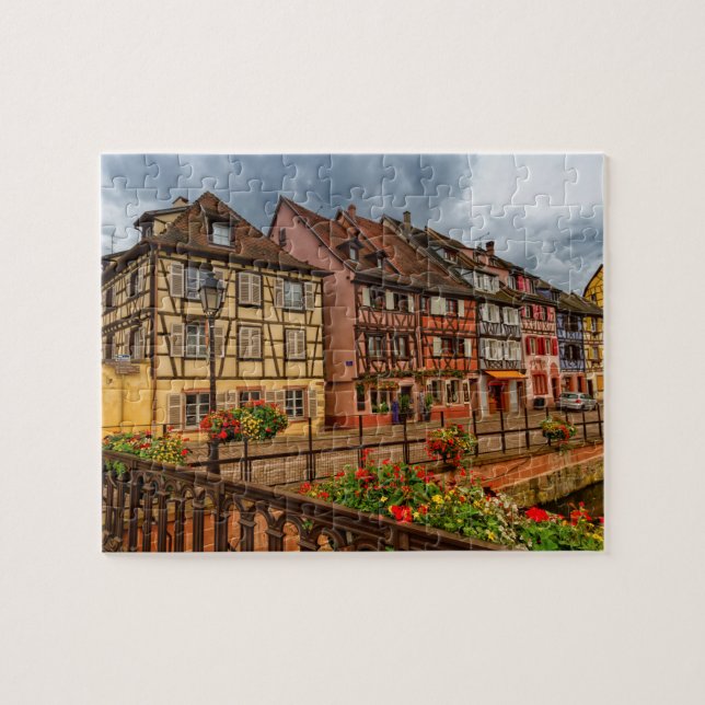 Bostäder i Colmar, Alsace, Frankrike Pussel (Horisontell)