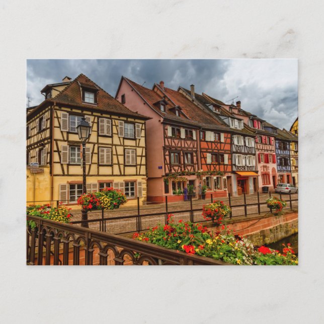 Bostäder i Colmar, Alsace, Frankrike Vykort (Framsida)