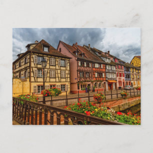 Bostäder i Colmar, Alsace, Frankrike Vykort