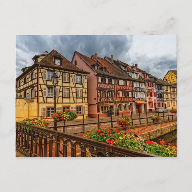 Bostäder i Colmar, Alsace, Frankrike Vykort (Framsida)