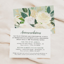 Bostäder i Cream Guld Blommigt Greenery Bröllop Tilläggskort