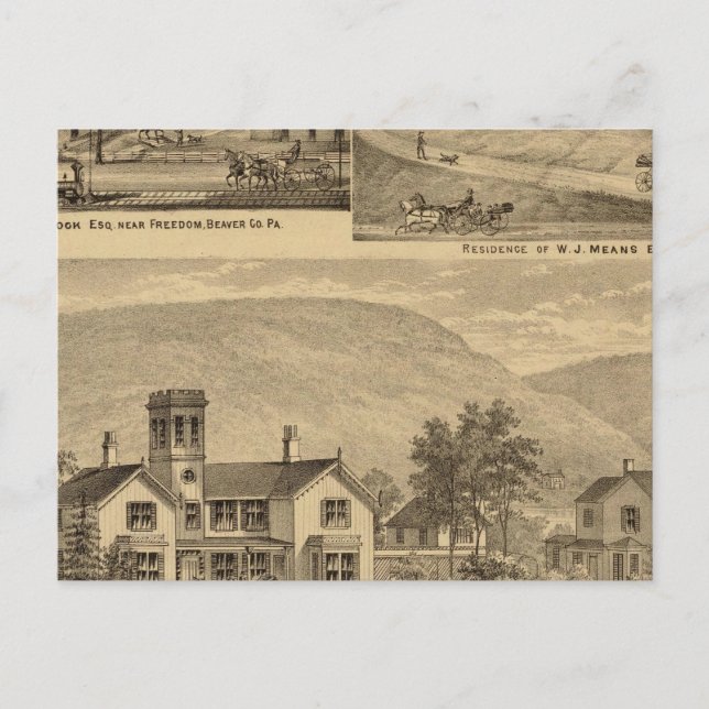 Bostäder i HJ Murdoch Vykort (Framsida)