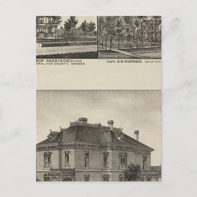 Bostäder i Kansas Vykort (Framsida)