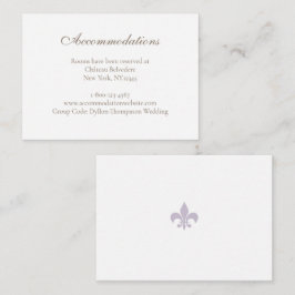 Bostäder i Lila Fleur de Lis Bröllop Tilläggskort