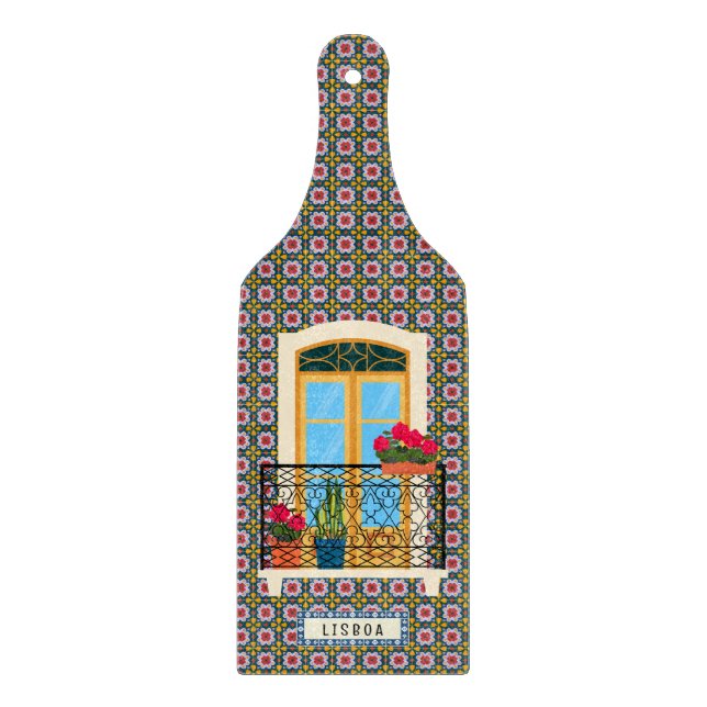 Bostäder i Lissabon med växter och plattor (Framsidan)